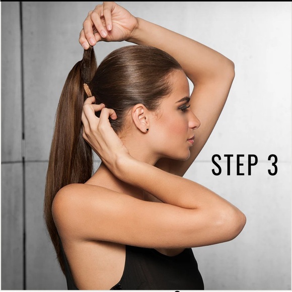 HAIRDO Human Hair Ponytail CLIP VELCRO WRAP EXTENSION KEN PAVES BLOND DARK ROOTS - Picture 5 of 12